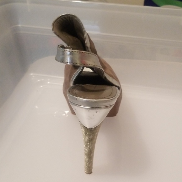 Silver Peektoe Stilettos - Picture 3 of 3